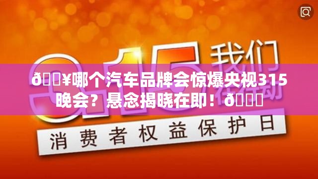 哪个汽车品牌将登上央视315晚会